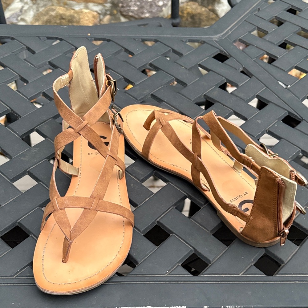 Guess Tan Gladiator Sandals